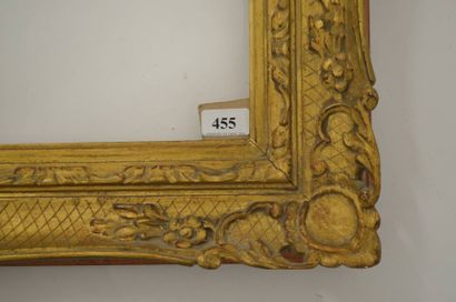 null Cadre en bois sculpté et doré dit Montparnasse. Circa 1950. 49 x 63,8 cm - Profil:...