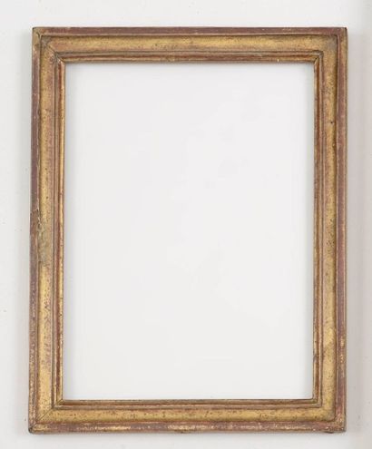 null Baguette en bois mouluré et doré. Epoque Louis XVI. 14,5 x 19,5 cm - Profil:...