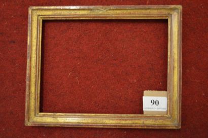 null Baguette en bois mouluré et doré. Epoque Louis XVI. 14,5 x 19,5 cm - Profil:...
