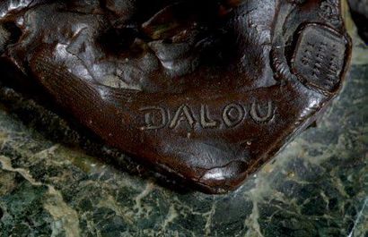 Jules DALOU (1838-1902) Centaure lapidant Epreuve en Bronze à patine brune, signée...