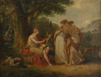 ECOLE NEOCLASSIQUE DE LA FIN DU XVIIIème siècle Apollon gardant le troupeau d'Admète...