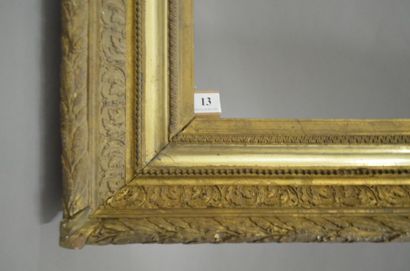 null Cadre en bois et stuc doré dit Barbizon Epoque Napoléon III 53 x 63,7 cm -Profil:...