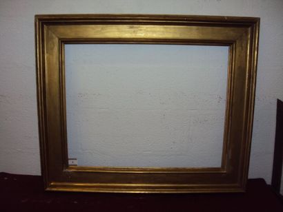 null Cadre à cassetta en bois mouluré et doré XXème siècle 51,7 x 67 cm - Profil:...