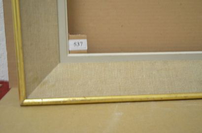 null Cadres en bois mouluré, toile et doré 

XXème siècle 

64 x 91 cm - Profil :...