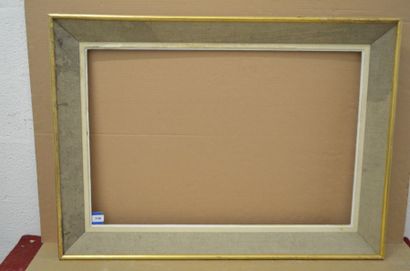 null Cadres en bois mouluré, toile et doré 
XXème siècle 
53 x 80 cm - Profil : 10...