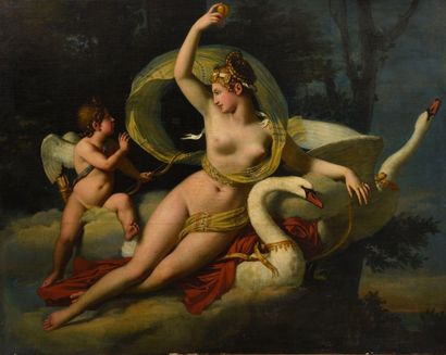 ECOLE FRANÇAISE vers 1830, entourage du Baron Gérard Vénus et Cupidon Huile sur toile...