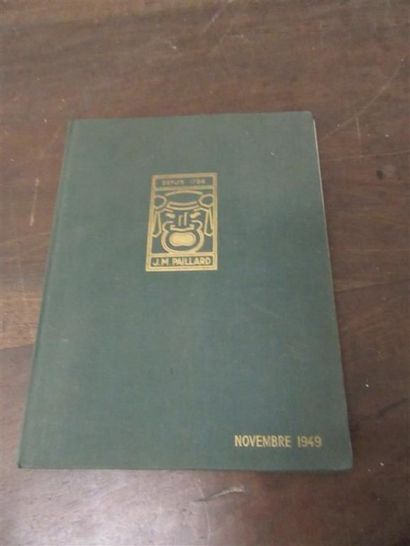 J.M. PAILLARD, 1949 Catalogue relié couverture dure toilée verte, marque doré, pages...