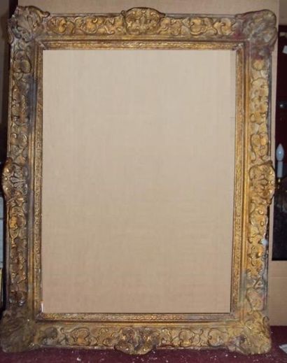 null Cadre en bois et stuc patiné de style Louis XIV. Circa 1950 49,0 x 67,5 cm -...