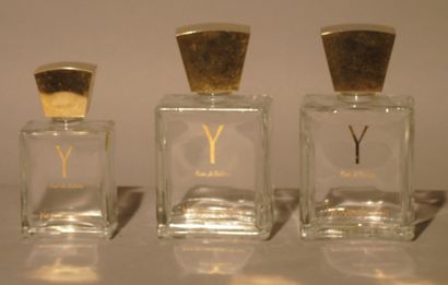 Yves Saint LAURENT 
Lot de 3 flacons «Y» eau de toilette.