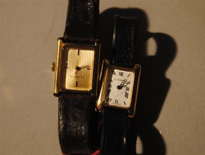 A.BARTHELAY, Guy LAROCHE Lot de deux montres l'une en or jaune 750/1000, bracelet...