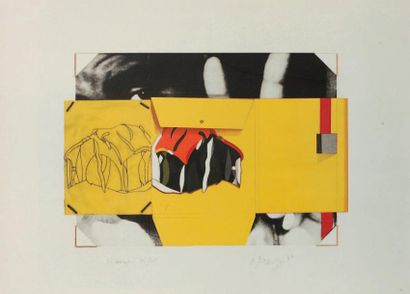 Hervé TELEMAQUE (Né en 1937) V comme, 1981 Lithographie en couleur - Signée, titrée,...