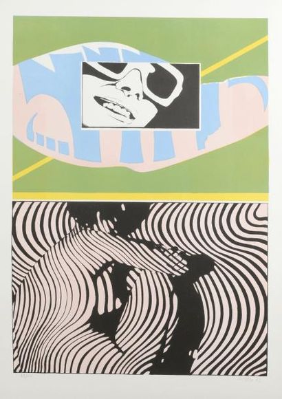 Peter KLASEN (Né en 1935) Sans titre, 1967 Lithographie en couleur - Signée, datée...