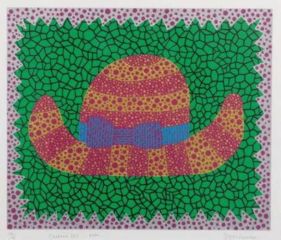Yayoi KUSAMA (Né en 1929) Chapeau (II), 2000 Gravure en couleur Signée, titrée, datée...