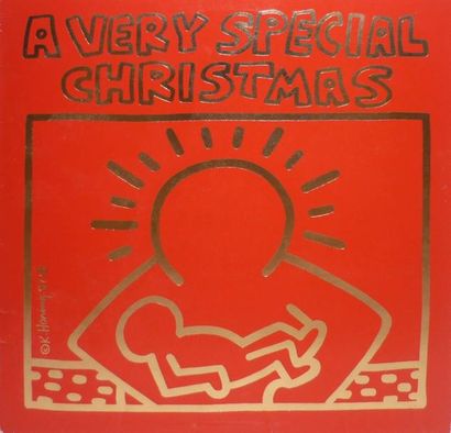 Keith HARING (1958-1990) A very special Christmas, 1987 Disque en vinyle collector...