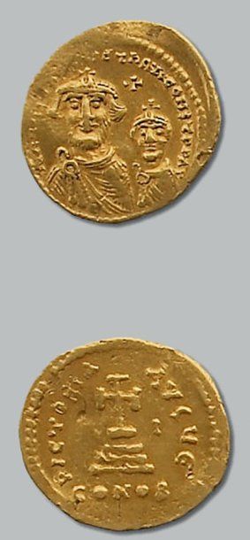 null - HERACLIUS et HERACLIUS CONSTANTIN (613-630). Solidus. Constantinople. S. 737...