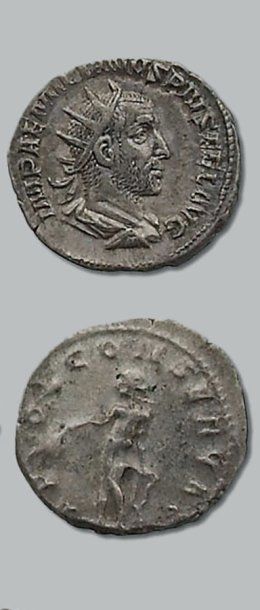 null - Emilien (252-253). Antoninien Son buste radié à d. R/Apollon debout. C. 2...