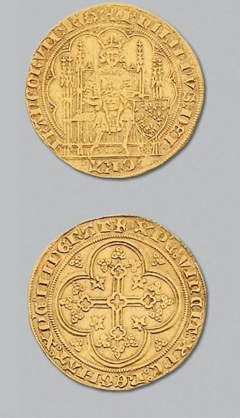 null - Philippe VI de Valois (1328-1350). Ecu d'or à la chaise. D. 249 TTB.