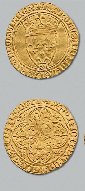null - Charles VI (1380-1422). Ecu d'or à la couronne. D. 369 Pr. TTB.
