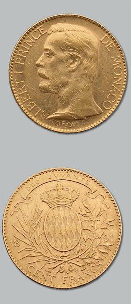 null - Albert 1er (1889-1922) 100 Francs or. 1891. G. 108 TTB à superbe.