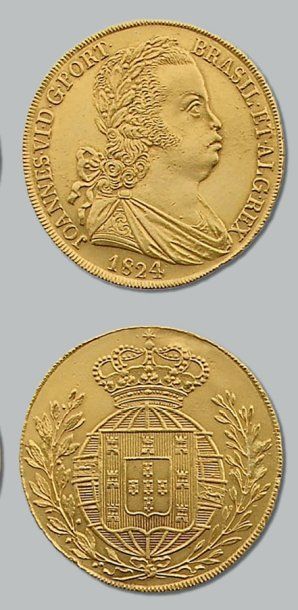 null - Jean VI (1816-1826) 4 Escudos. 1824. Fr. 128 Superbe.