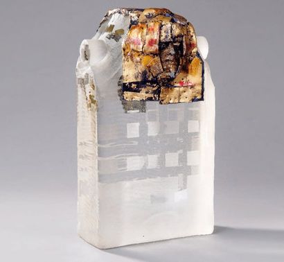 Raymond MARTINEZ (né en 1944) "Solitude janusienne" Belle sculpture en pâte de verre...