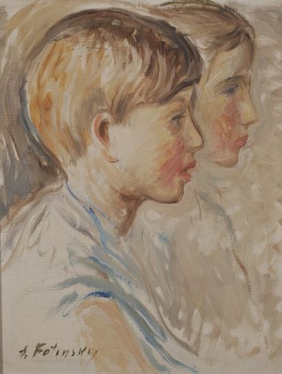 Serge FOTINSKY (1887-1971) 
Deux adolescents...