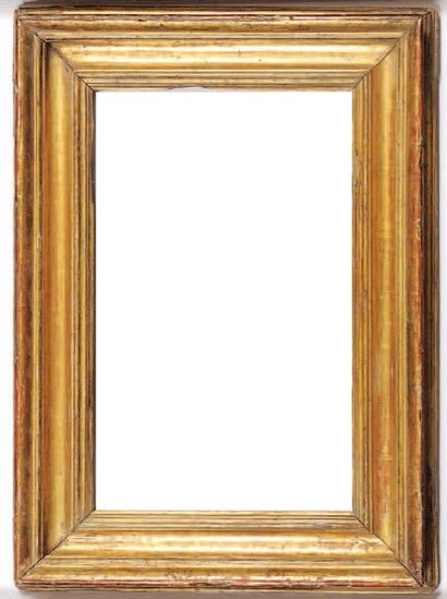 null Cadre en bois mouluré et doré. Rome, XVIIe siècle 24,9 x 40 cm - Profil : 8...