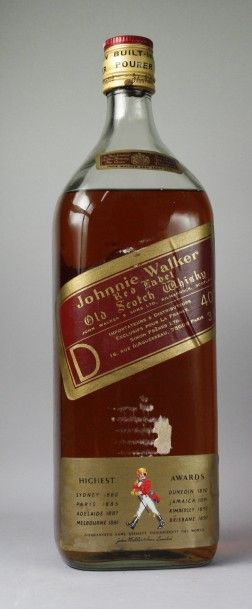 null 1 magnum Whisky Johnnie Walker red label Niveau légèrement bas