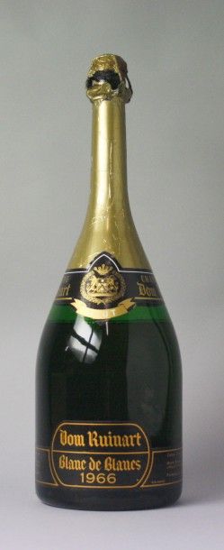 null 1 magnum Champagne Dom Ruinart Blanc de Blancs 1966 capsule abimée niveau en...