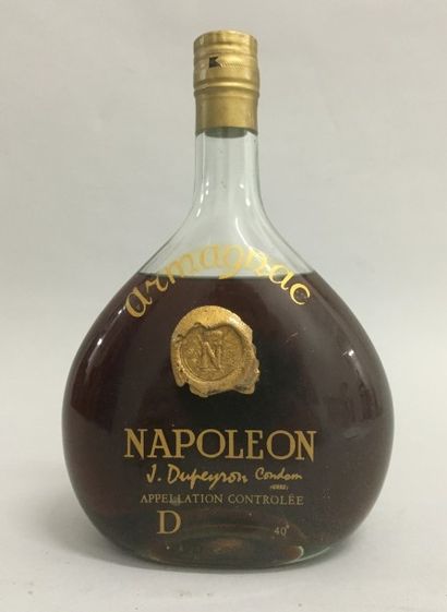 null 1 Flacon Armagnac "Napoléon" J. Dupeyron Niveau à 6,5cm.