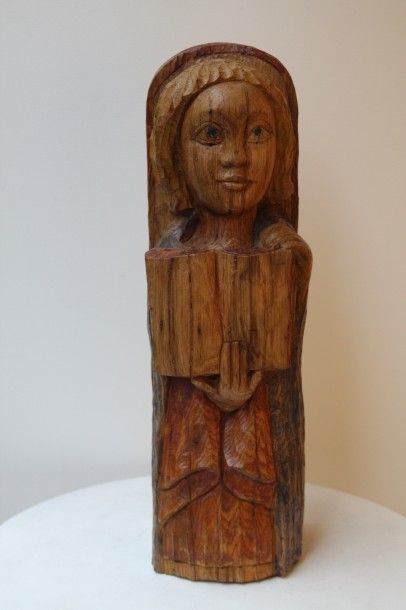 null Hervé VERHNES "Le livre" Sculpture sur bois (chêne) 50x20 cm