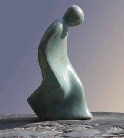 null Claudine BRUSORIO "Cheminement" Bronze 15 x 10 x 7 cm