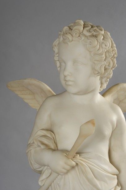 null Pietro TENERANI ( Carrare 1789 - Rome 1869)
Deux statues formant pendants en...