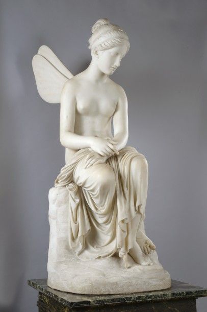 null Pietro TENERANI (Carrare 1789 - Rome1869) :
Statue en marbre de Carrare représentant...