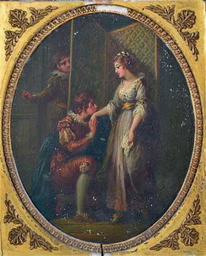 William HAMILTON (Chelsea, 1751 - Londres, 1801) Le baiser de Candide et Cunégonde
-...
