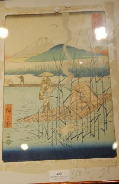 null ESTAMPE japonaise format oban tate-e, d'Hiroshige, de la série Fuji sanjurokkei,...