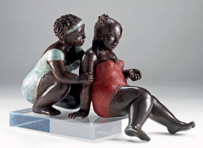 MIMI - Michèle Peyre Confidences.
Sculpture en bronze.
27 x 16 x 42