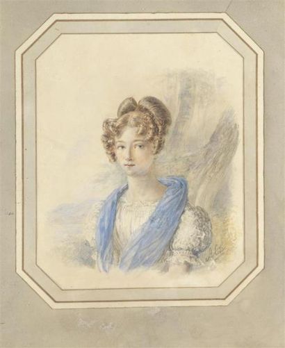 null Anaïs COLIN (1822 - 1899)
Portrait de Mme Delon, née Augustine Delaforest, vers...