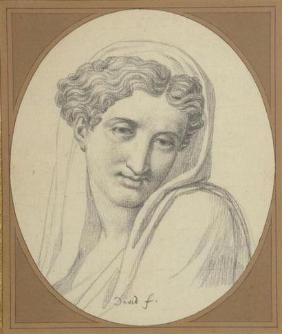 null Jacques Louis DAVID (Paris 1748 Bruxelles 1825)
Femme coiffée d'un voile
Crayon...
