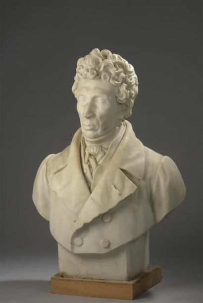 JIORNE VIARD (1823 - 1885) 
Buste en marbre...