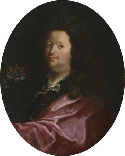 null ECOLE FRANCAISE Dernier tiers du XVIIe siècle 

Portrait d'homme en buste de...