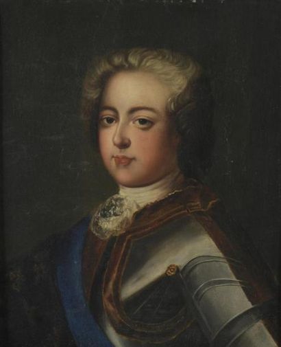 null VAN LOO Jean Baptiste (D'après) 
1684 - 1745

Portrait du roi Louis XV en armure...
