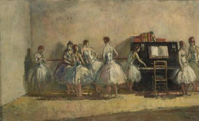 null Marcel COSSON (1878-1956)
Les ballerines
Huile sur toile
Signée en bas à droite.
38...