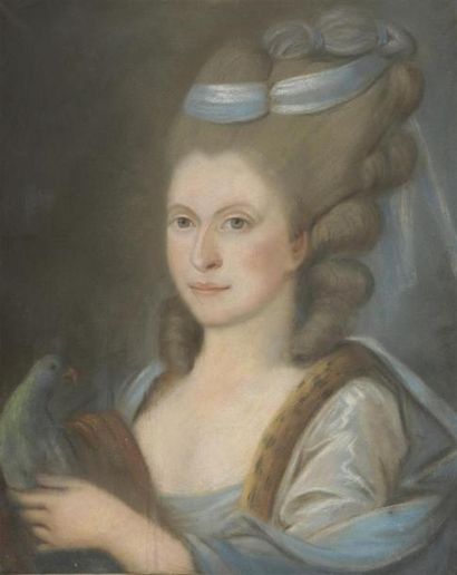 null Ecole française du XVIIIème siècle
Portrait de femme en buste, 1795
Pastel sur...