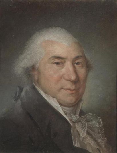 null Claude-Jean-Baptiste HOIN (Dijon 1750-1817)
Portrait du beau père de l'artiste
Pastel...