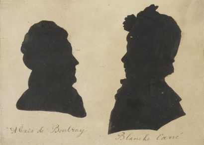 null Deux portraits en silhouette " Alexis de Boutray " et " Blanche Carré "
Encre...