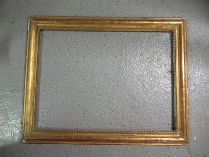 null Cadre en bois doré et pâte doré 
Style Louis XVI, époque XIXe s.
74.5 x 102.5...