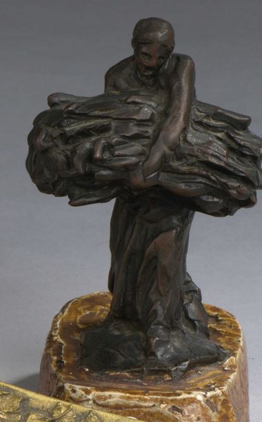 Aimé Jules DALOU (1838-1902) (d'après) Sculpture en bronze patiné représentant une...
