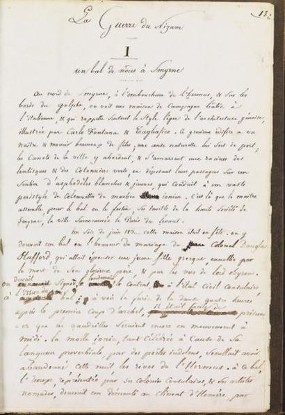 null MANUSCRIT de Joseph MERY «La Guerre du Nizam». Ce manuscrit forme la troisième...