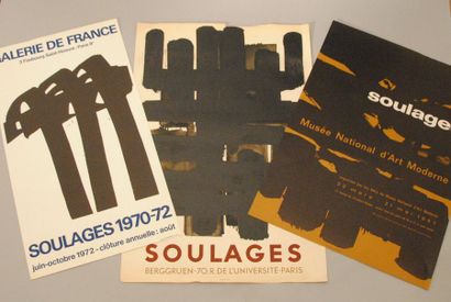 null Pierre SOULAGES (né en 1919)

3 affiches d’exposition pour la galerie Berggruen,...